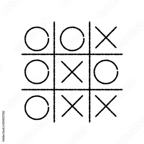 Tic tac toe game icon. Vector illustration
