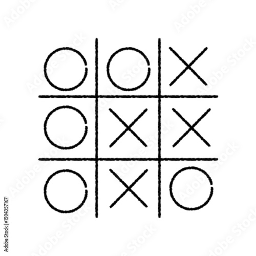Tic tac toe game icon. Vector illustration