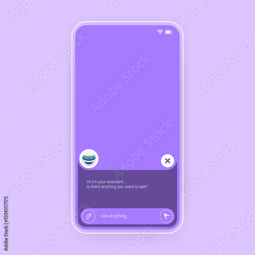 Purple AI Chatbot User Interface Design