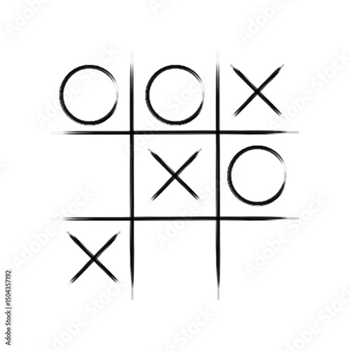 Tic tac toe game icon. Vector illustration