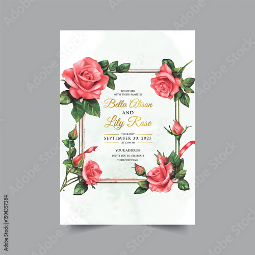 Luxury wedding invitation card background