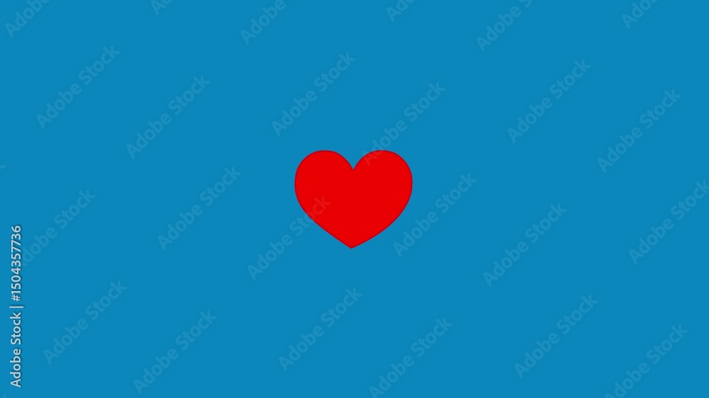 animated love heart pixel art love icon flying on green screen. love heart icon sign 4k motion graphic animation.