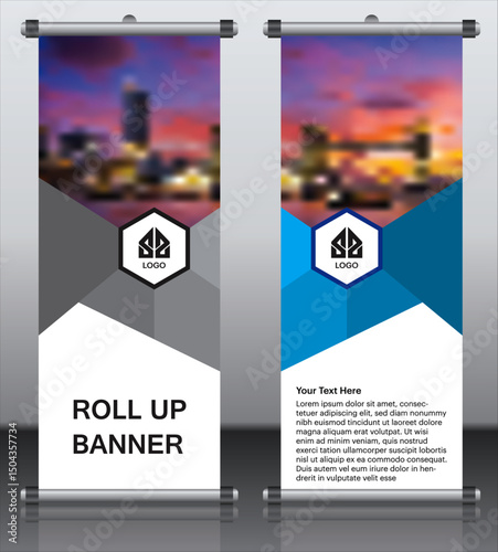 Business Marketing rollup banner design, corporate Business rollup banner Template Design. Digital Marketing Agency rollup banner design.