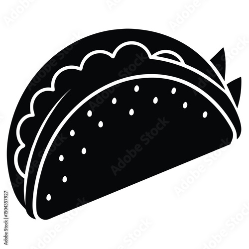 Delicious Taco Illustration A Simple, Bold Graphic Design