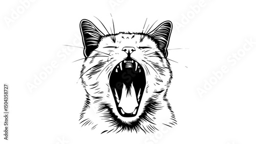 Majestic feline screams echo in the quiet room at dawn, revealing the wild spirit within every domestic cat