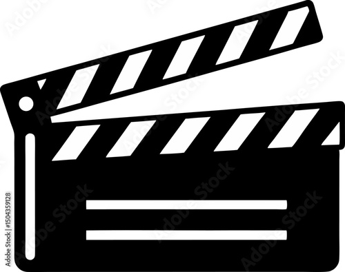 Film Clapboard Silhouette Vector Illustration 