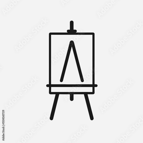Art easel painting drawing canvas sketch artist studio design creative artwork illustration graphic stand silhouette