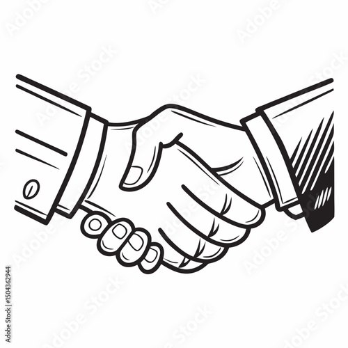 Handshake agreement vector illustration graphic symbolizing business deal and partnership