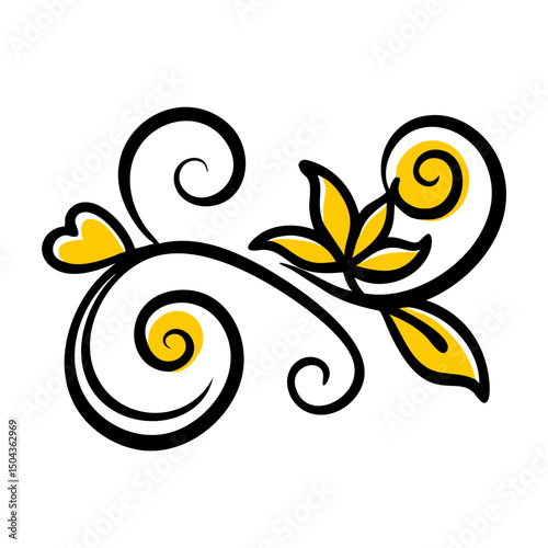 amazing vector illustration of an abstract floral design