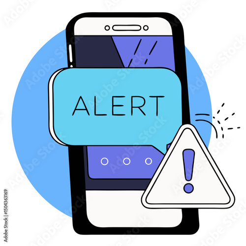 Banking chatbot alerting suspicious activity, clear design, illustrating AI in finance