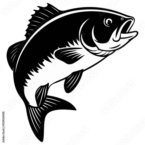 fish silhouette vector illustration