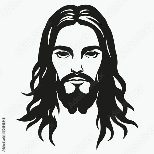 Jesus christ god religion christianity savior lord messiah faith hope love peace black white portrait silhouette