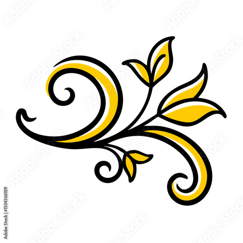 amazing vector illustration of an abstract floral design