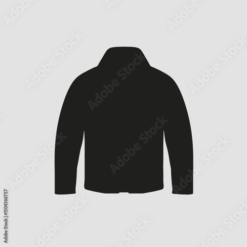 Black jacket outerwear clothing apparel fashion style garment coat zipper sleeve collar design wear silhouette