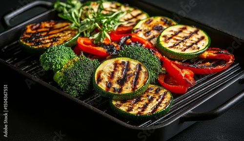 Grilled Vegetables on a Platter Served at an Outdoor Barbecue Gathering in Su...