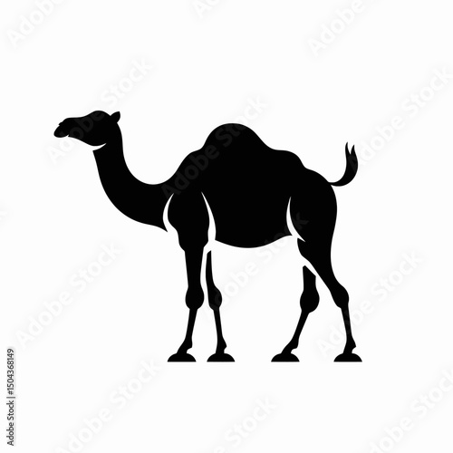 Camel silhouette desert animal mammal wildlife arabian dromedary beast illustration graphic design icon