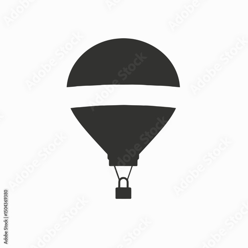 Hot air balloon vector illustration graphic design adventure travel flight sky transportation airship journey silhouette