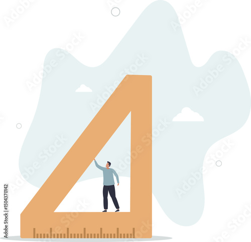 Children talent and creativity.flat vector illustration.science and education concept. character life .