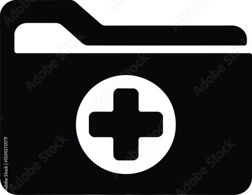 Medical Folder Icon Vector Isolated on White Background