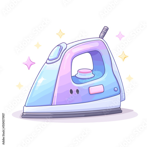 Pastel Dream Iron: Sparkling Clean Laundry