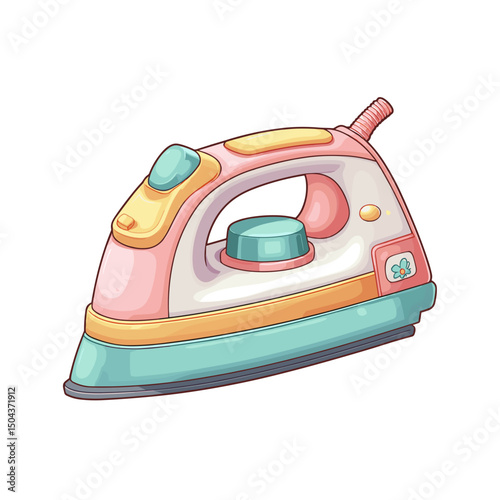 Pastel Play Iron: A Whimsical Illustration