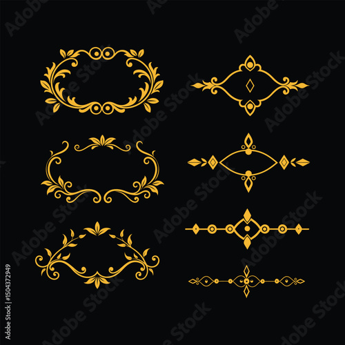 Golden Border Design – Classic & Elegant Decorative Element