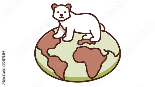Logo icon of polar bear 