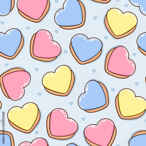 colorful chocolate covered biscuits pattern design