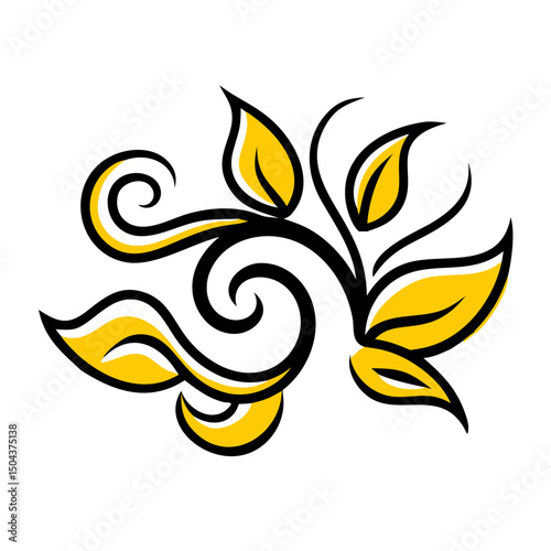 amazing vector illustration of an abstract floral design