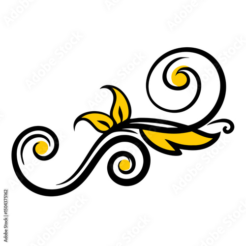 amazing vector illustration of an abstract floral design