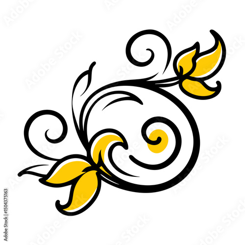 amazing vector illustration of an abstract floral design