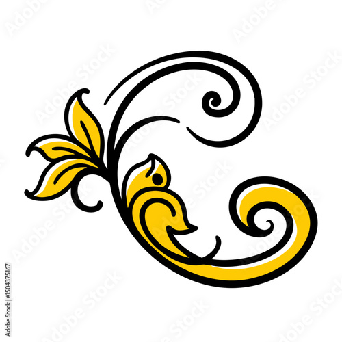 amazing vector illustration of an abstract floral design