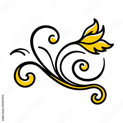 amazing vector illustration of an abstract floral design