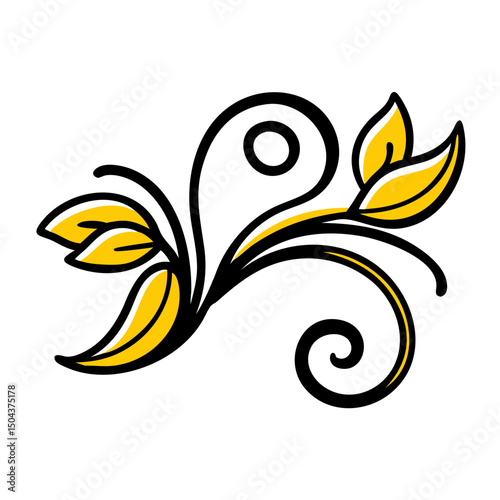 amazing vector illustration of an abstract floral design