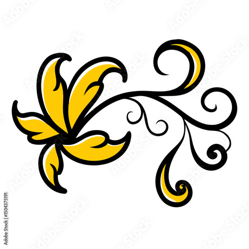 amazing vector illustration of an abstract floral design