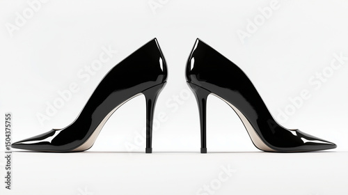 The stiletto women’s heel shoes are showcased in a full set of angles, including front, back, side, and cross positions.


