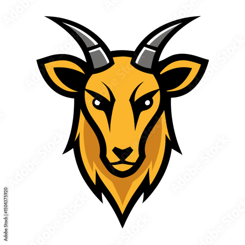 Niilgai head mascot logo vector art illustration