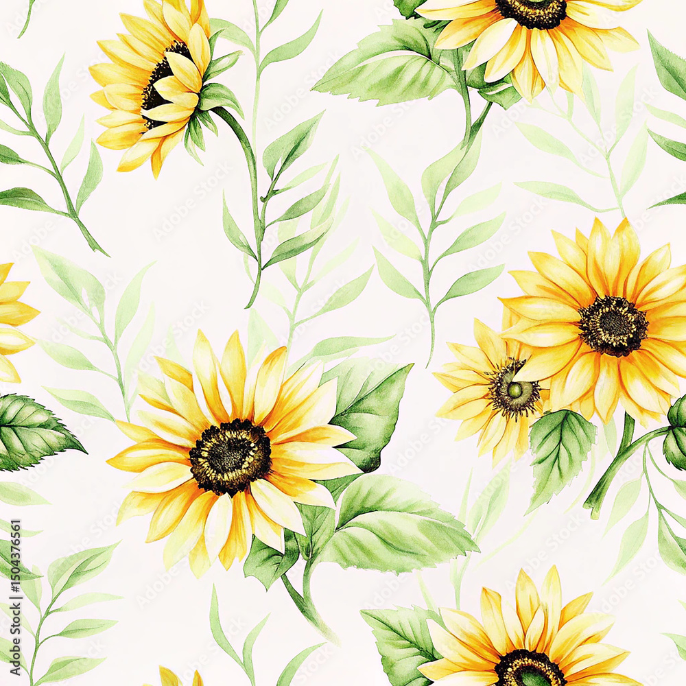 Fototapeta premium Sunflowers at sunset 