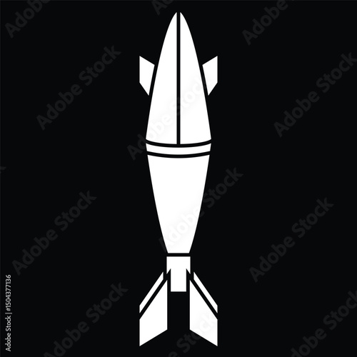 Guide rocket missile aircraft illustration