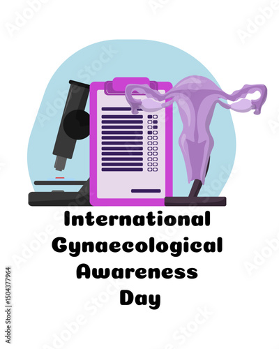 International Gynaecological Awareness Day, design of a vertical poster, banner or leaflet about women's health