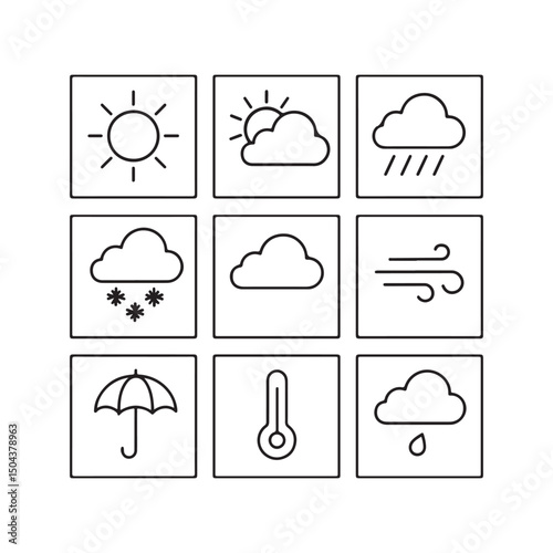various weather icons
