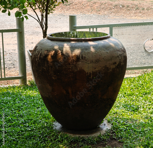Old jar in the grass
