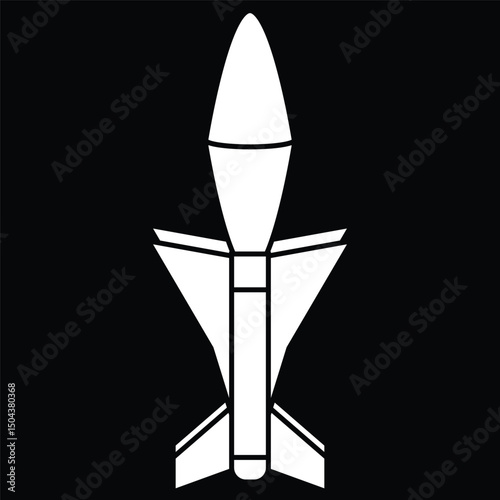 Guide rocket missile aircraft illustration