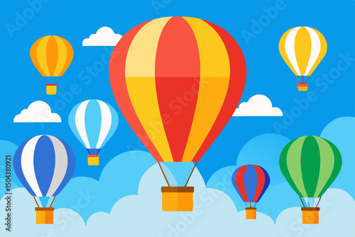 hot air balloon festival with dozens of colorful 
