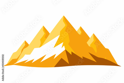 icy mountain peaks glowing in the golden light 
