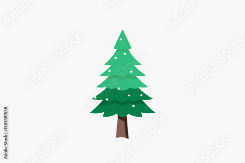 lonely pine tree standing in an open snowy meadow .svg