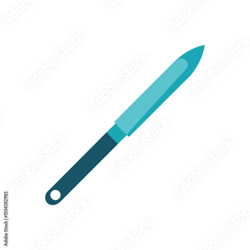 Vector art of Cuticle pusher isolated on white background for manicure and nail care