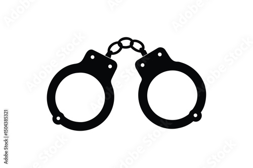 handcuffs isolated on white background