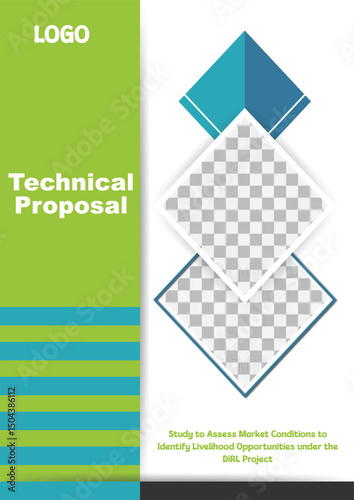 Annual report brochure flyer template, Blue cover design, business advertisement, magazine ads, catalog vector layout in A4 size