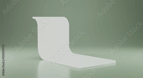 Minimal product podium with soft lighting and colour background